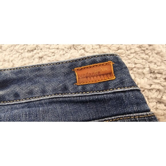 Sundance Womens Primrose Denim Jeans Straight Fit Blue Boyfriend Boho 29 x 28.5 - Picture 10 of 15